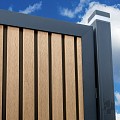 Elephant schutting Stripes houtcomposiet 180x180 cm Oak and Black Aktie OP=OP