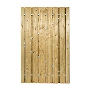 Vuren deur met stalen frame 190x120 cm - universeel