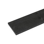 Vuren ruwe plank, zwart 2,2x20x420