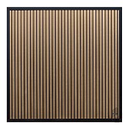Elephant schutting Stripes houtcomposiet 180x180 cm Oak and Black Aktie OP=OP