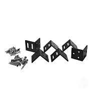 Hoekbeslag t.b.v. composietscherm antraciet (6 st)