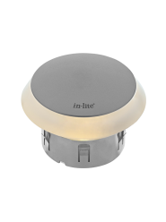Puck Light Grey 12V/1,5W LED ø60mm Warm White, diffuse Ring 86mm