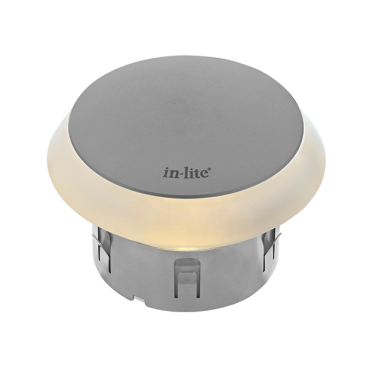 Puck Light Grey 12V/1,5W LED ø60mm Warm White, diffuse Ring 86mm