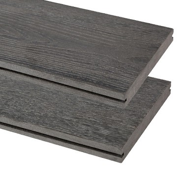 Composiet vlonderplank Vintage, Grijs 1,9x13,5x500 cm