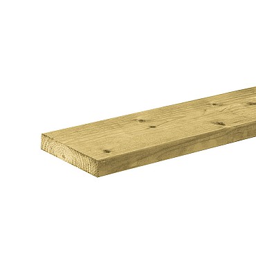 Vuren  plank geschaafd, geïmpregneerd  1,8x7x210