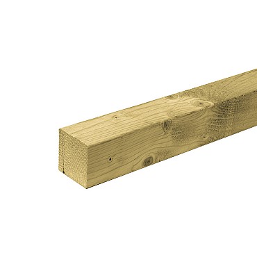 Vuren paal geschaafd, geïmpregneerd  7x7x300