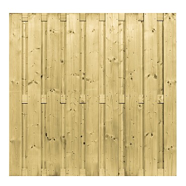 Plankenscherm 17-planks recht 180x180 cm