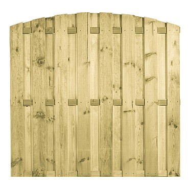 Tuinscherm geschaafd 180x180 cm - toog