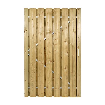 Vuren deur met stalen frame 190x120 cm - universeel