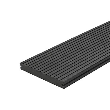 Composiet vlonderplank massief, Antraciet 2,3x19,6x300 cm