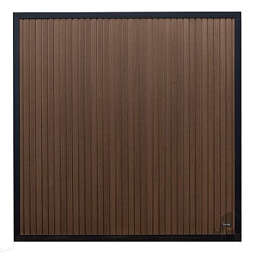 Elephant schutting Stripes houtcomposiet 180x180 cm Natural Dark Brown Aktie OP=OP