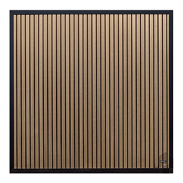 Elephant schutting Stripes houtcomposiet 180x180 cm Oak and Black Aktie OP=OP