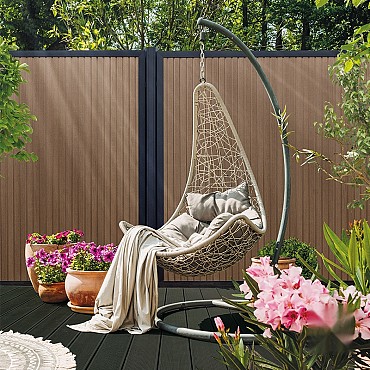 Composierscherm LineaFence Eiken - 180x180 cm