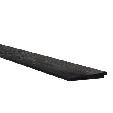 Douglas Zweeds rabat 1 zijde geschaafd. 1 zijde fijnbezaagd 1.1-2.7x19.5x500 cm zwart gedompeld
