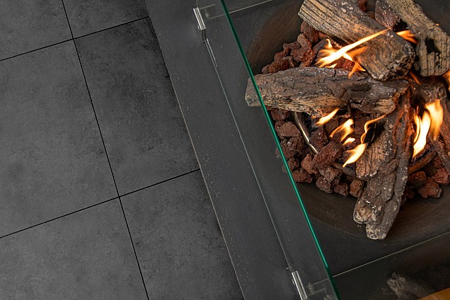 Keramische tegel Ceramaxx Cimenti Clay Anthracite  60x60x3 cm