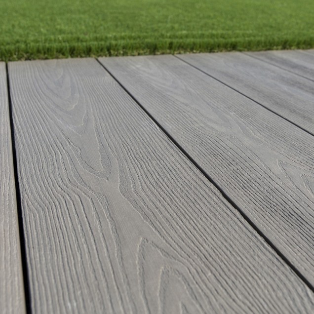 Composiet vlonderplank Vintage, Noot bruin 1,9x13,5x400 cm