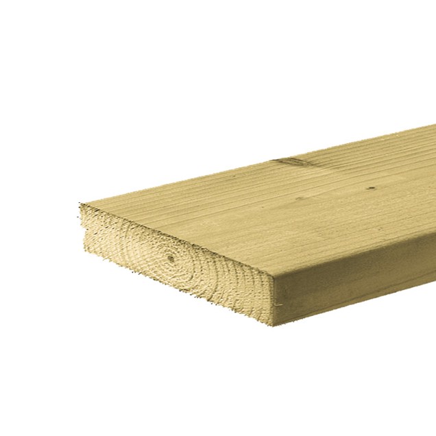 Vuren  balk geschaafd, geïmpregneerd  4,5x19,5x360