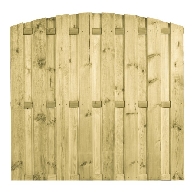 Tuinscherm geschaafd 180x180 cm - toog
