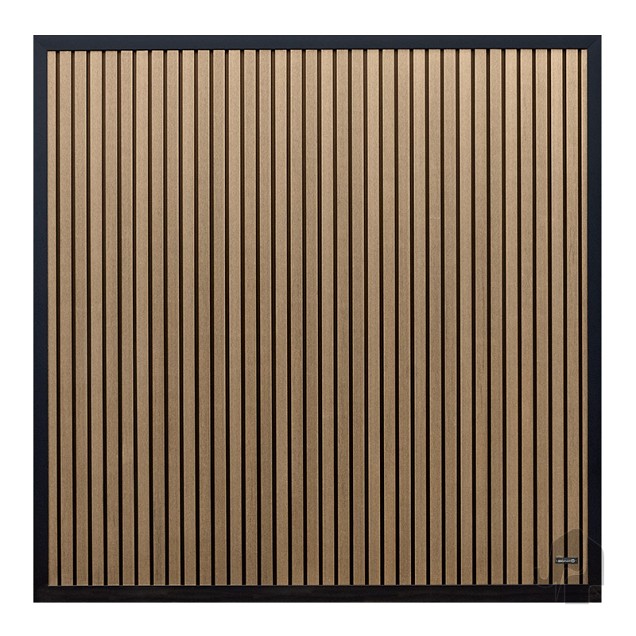 Elephant schutting Stripes houtcomposiet 180x180 cm Oak and Black Aktie OP=OP