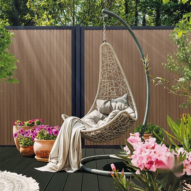 Composierscherm LineaFence Eiken - 180x180 cm