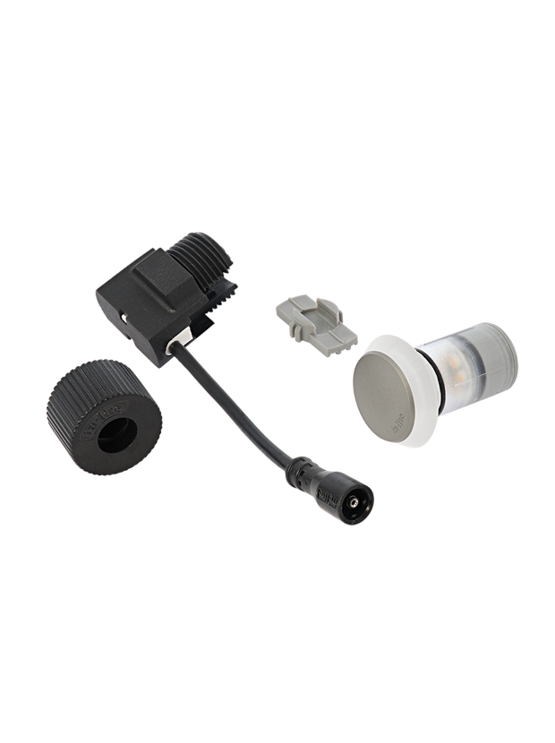 Puck 22 Light Grey 12V/0,5W LED ø22mm Warm White, diffuse Ring 35mm