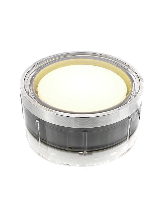 Fusion 12V/1W LED RVS Ø60 Warm White, Ring Ø68mm
