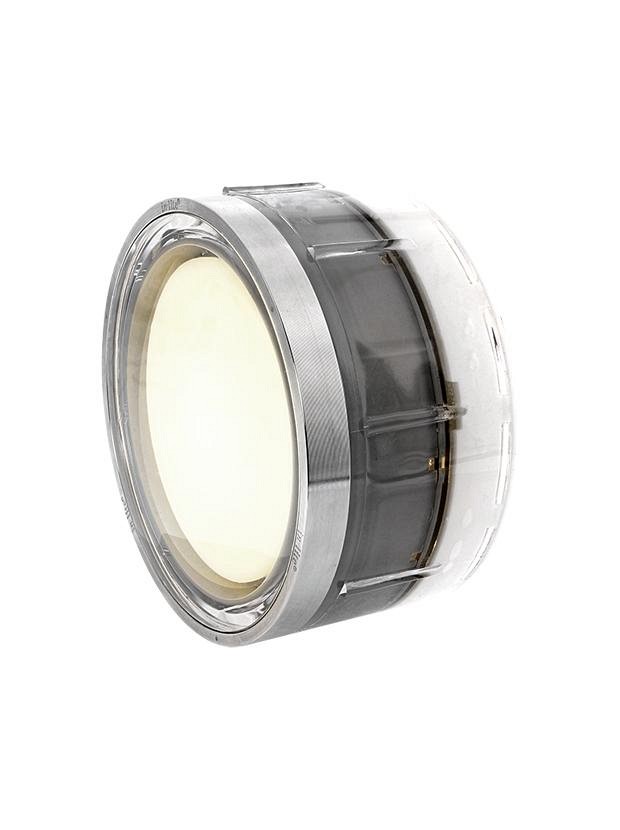 Fusion 12V/1W LED RVS Ø60 Warm White, Ring Ø68mm