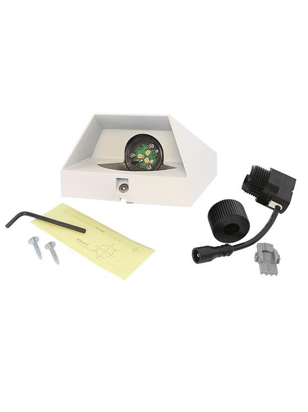 Wedge White Wall 12V/1,5W LED Alu. Warm White